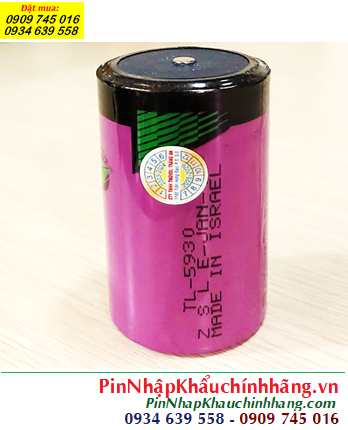 Pin Tadiran TL-5930 lithium 3.6V size D - 19000mAh nuôi nguồn PLC/CNC chính hãng Tadiran Israel